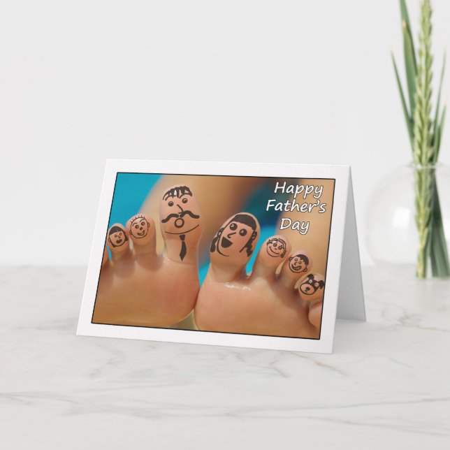 Tarjeta Feliz Día del Padre de todos nosotros, familia Toe (Anverso)