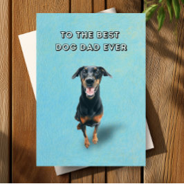 Tarjeta Feliz Día del Padre del Mejor Perro Doberman