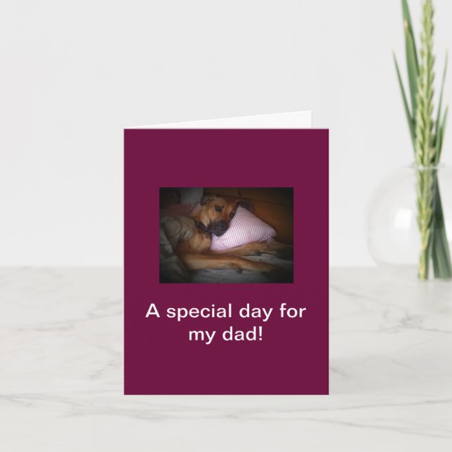 Tarjeta feliz día del padre del perro (Anverso)