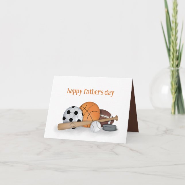 Tarjeta Feliz Día del Padre Deportes (Anverso)