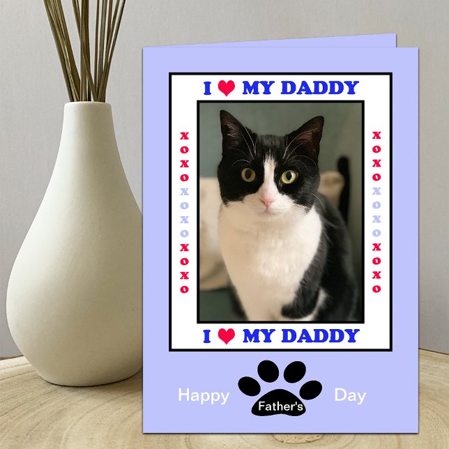 Tarjeta Feliz Día del Padre desde el gato — Tu foto (Subido por el creador)