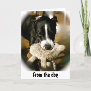 Tarjeta Feliz Día del Padre desde el perro
