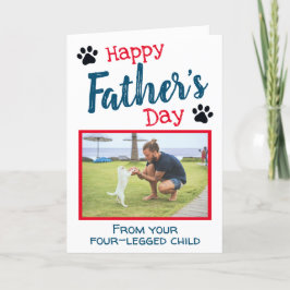 Tarjeta Feliz día del padre desde el perro