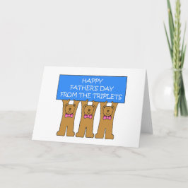 Tarjeta Feliz Día del Padre desde las trillizas
