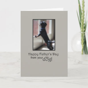 Tarjeta Feliz Día del Padre desde tu pequeño perro