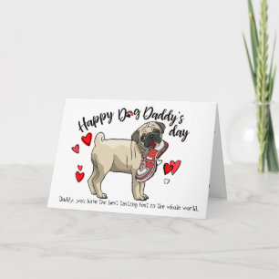 Tarjeta Feliz Día del Padre desde tu perro de pug