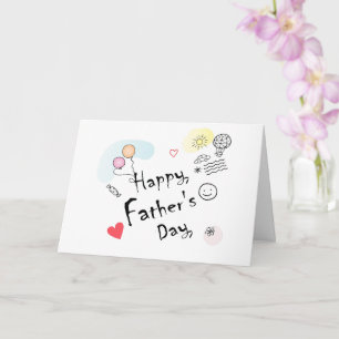 Tarjeta ¡Feliz Día del Padre! Dibujado a mano