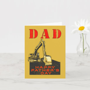 Tarjeta Feliz Día del Padre, el fuerte constructor de equi