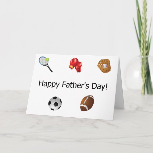 Tarjeta Feliz Día del Padre, el mayor papá deportivo del m (Anverso)