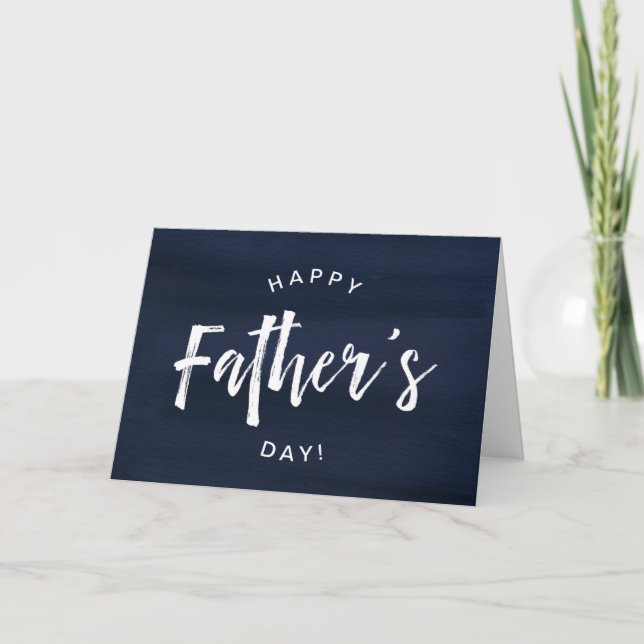Tarjeta Feliz Día del Padre | Estilo de la Marina Moderna (Anverso)