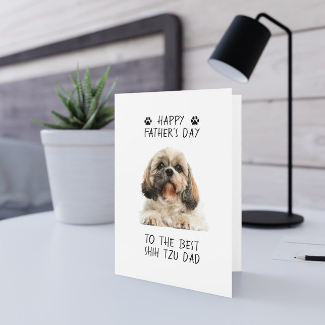 Tarjeta Feliz Día del Padre, foto de Shih Tzu Dad (Subido por el creador)