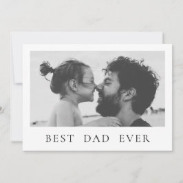 Tarjeta Feliz día del padre foto minimalista mejor papá de