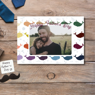 Tarjeta Feliz Día del Padre Foto Moderna