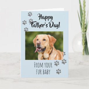 Tarjeta Feliz día del padre Foto Perro Gato Mascota Bebé p