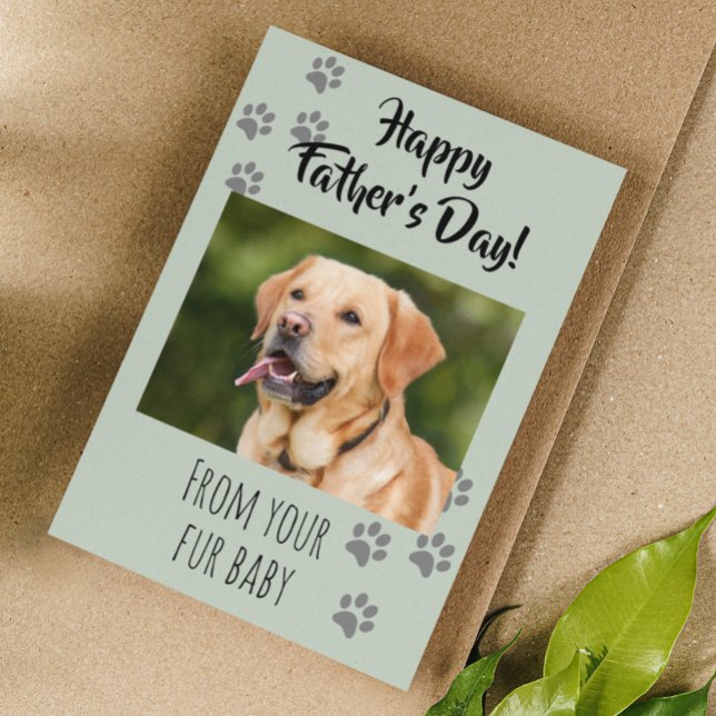 Tarjeta Feliz Día del Padre Foto Perro Mascota Gato Fur Ba (Subido por el creador)