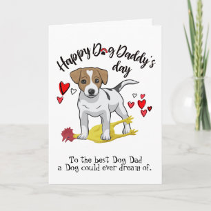 Tarjeta Feliz Día del Padre gracias a Jack Russell Terrier