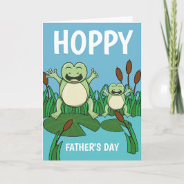 Tarjeta Feliz Día del Padre Hoppy Frogs