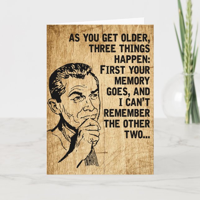 Tarjeta Feliz Día del Padre Humor de papá ruso retro (Anverso)