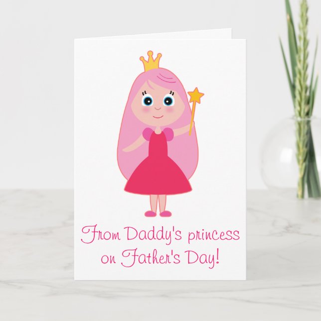 Tarjeta Feliz Día del Padre: La princesa de papá (Anverso)