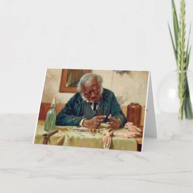 Tarjeta Feliz Día del Padre - Logrando el equilibrio corre (Anverso)