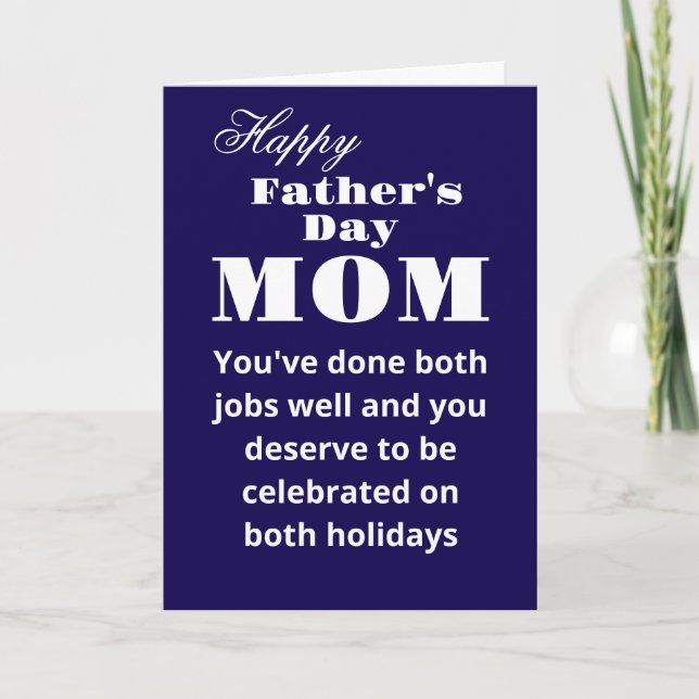 Tarjeta Feliz día del padre, Madre (Anverso)