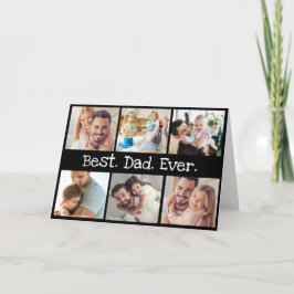 Tarjeta Feliz Día del Padre Mejor Collage de fotos de Papá