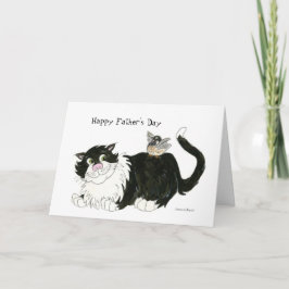 Tarjeta Feliz Día del Padre, mejor gato