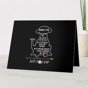 Tarjeta Feliz Día del Padre Mejor Papá Perro