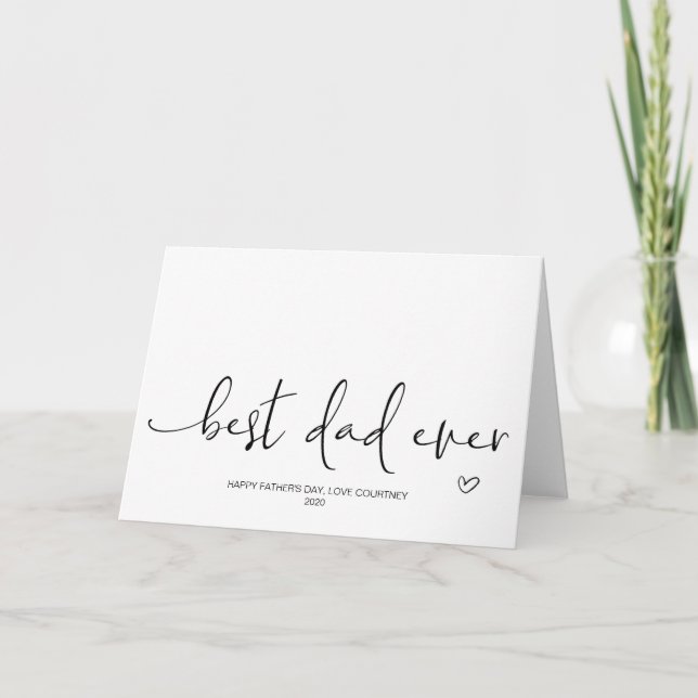 Tarjeta Feliz Día del Padre mejor regalo de la hija (Anverso)