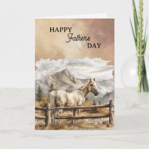 Tarjeta Feliz Día del Padre Montañas del Caballo Blanco Nu