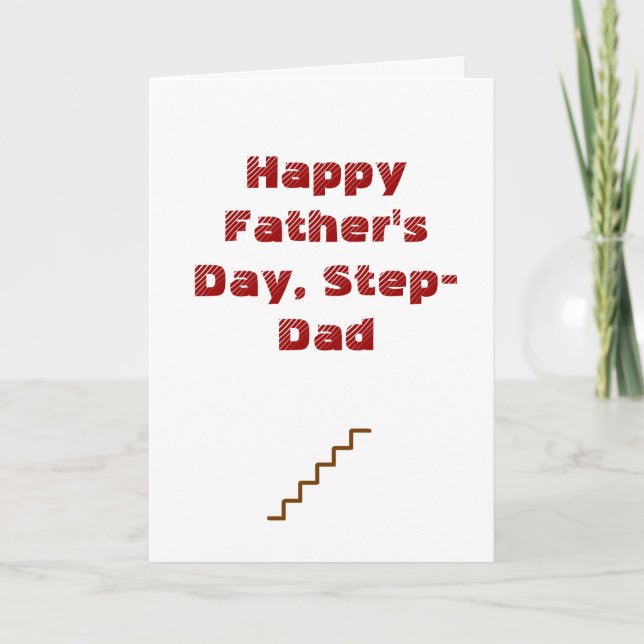 Tarjeta Feliz Día del Padre, padrastro (Anverso)