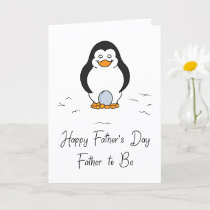 Tarjeta Feliz Día del Padre Padre por Ser Pingüino con Hue