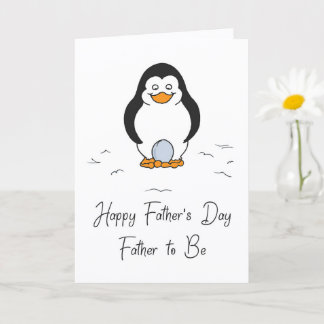 Tarjeta Feliz Día del Padre Padre por Ser Pingüino con Hue