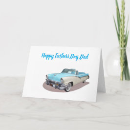 Tarjeta Feliz Día del Padre Papá Coche Clásico