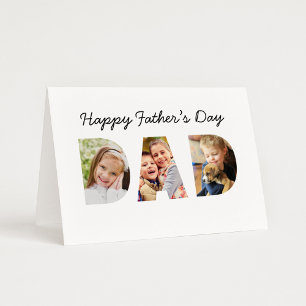 Tarjeta Feliz Día del Padre Papá Colograma de Fotos Person