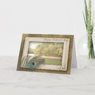 TARJETA FELIZ DÍA DEL PADRE - PAPÁ - ESCENA DEL LAGO DE LA