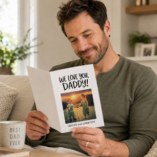 Tarjeta Feliz Día del Padre Papá Foto Amor