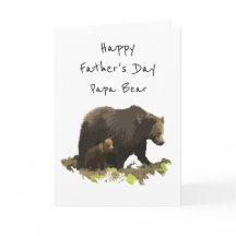 Feliz Día del Padre Papá Oso Papá, Padre