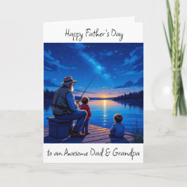 Tarjeta Feliz Día del Padre, papá y abuelo