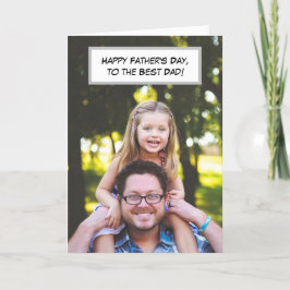Tarjeta Feliz Día del Padre, Papá y Foto de los Niños