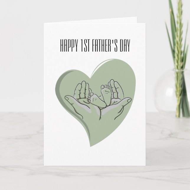 Tarjeta Feliz Día del Padre para Nuevo Papá (Anverso)