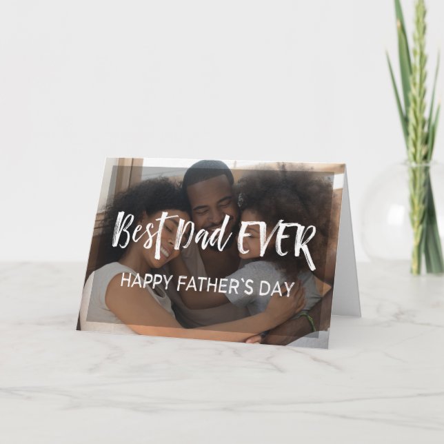 Tarjeta Feliz Día del Padre para papá | Foto moderna de do (Anverso)