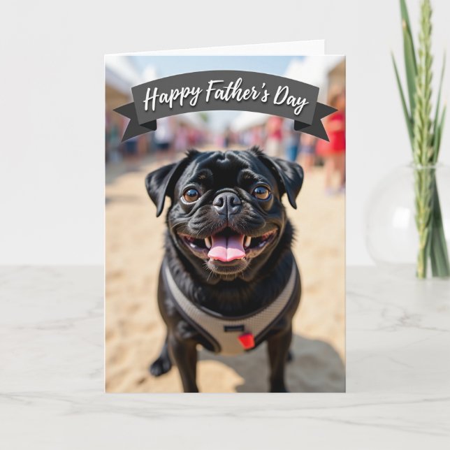 Tarjeta Feliz Día del Padre Peludo (Anverso)