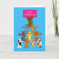 Feliz Día del Padre Perros de Dibujos Animados