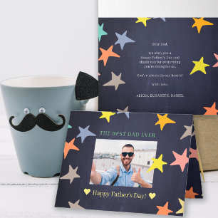 Tarjeta Feliz Día del Padre personalizado foto mejor papá