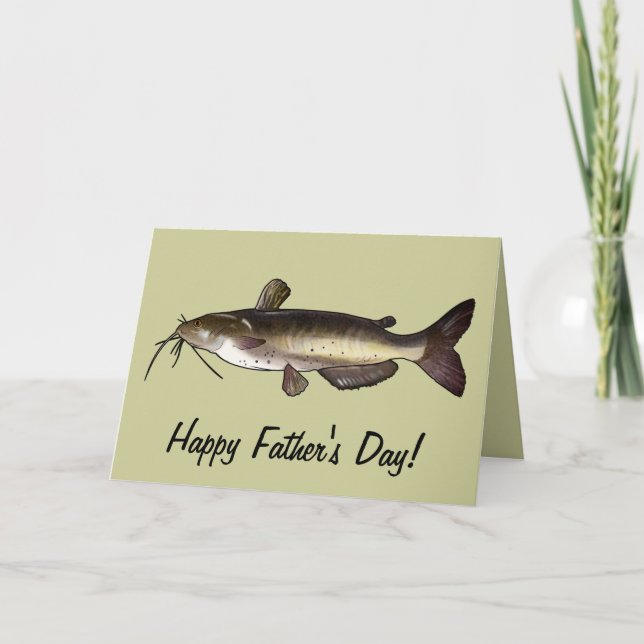 Tarjeta Feliz Día del Padre: Pescado (Anverso)