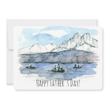 Feliz Día del Padre pescando lago Te quiero papá