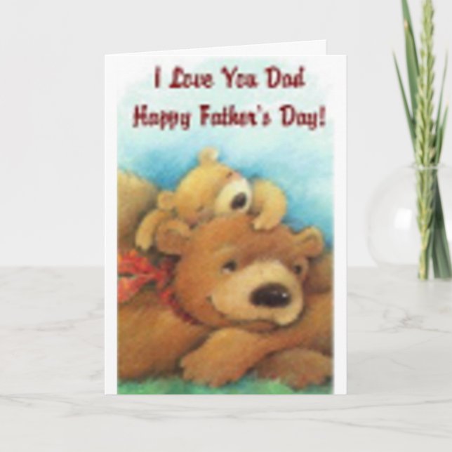 Tarjeta Feliz Día del Padre que te amo (Anverso)