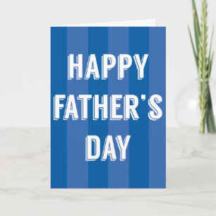 Tarjeta Feliz Día del Padre Rayas Azules - Día del Padre