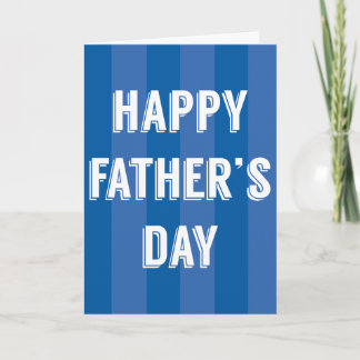 Tarjeta Feliz Día del Padre Rayas Azules - Día del Padre